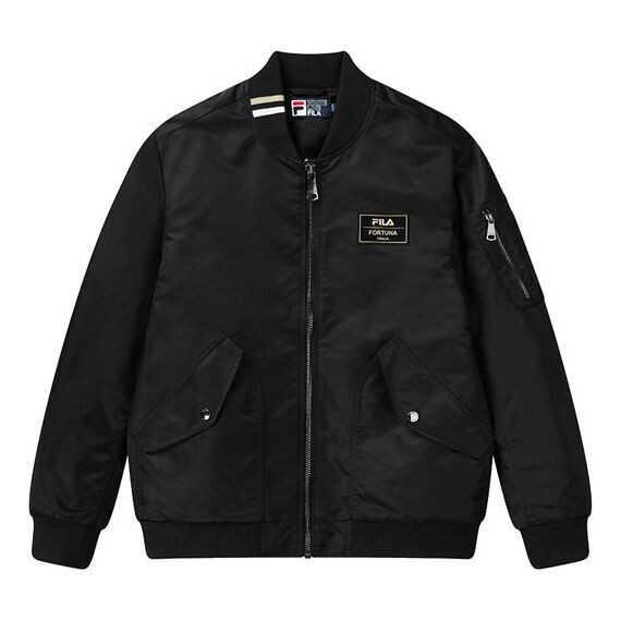 

Куртка casual woven baseball collar jacket for men black Fila, черный