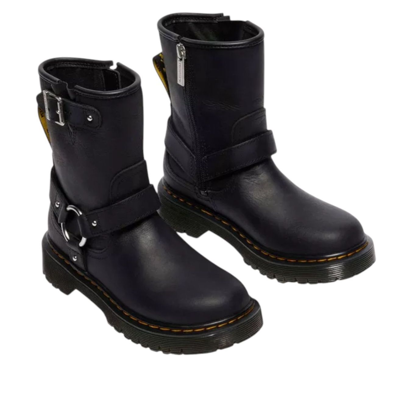 (GS) Кожаные байкерские ботинки Dr. Martens Genaya 'Black Wyoming' — фото 2