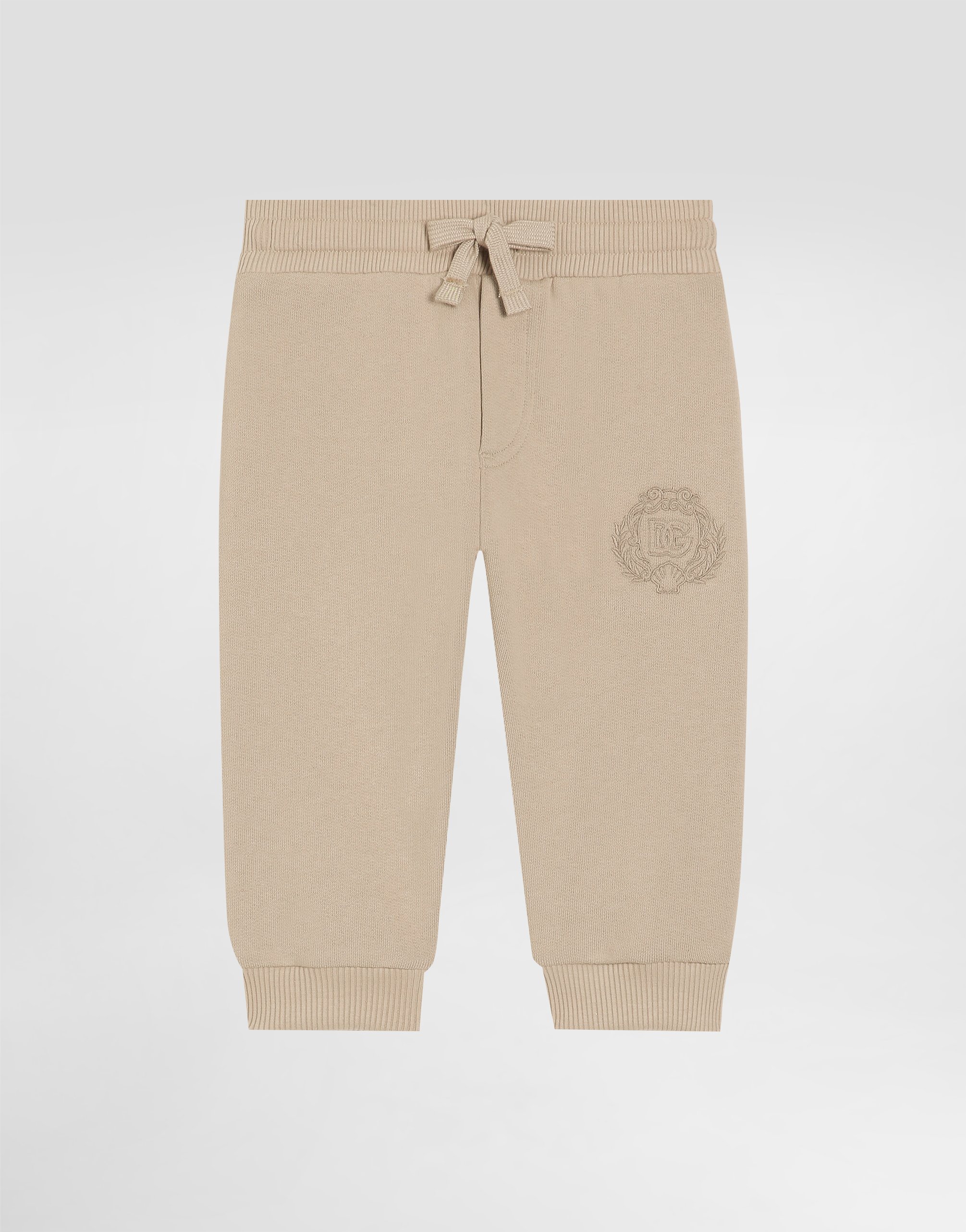 

Флисовые брюки с вышивкой Dolce&Gabbana, бежевый