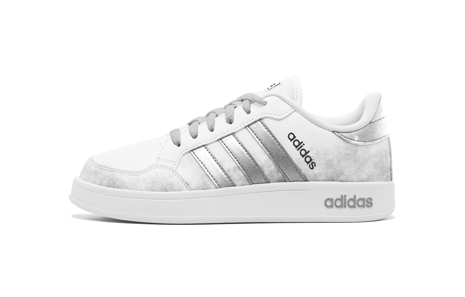 

Adidas Neo Кроссовки Breaknet Silver Mist Misadventure Low top мужские серебристо-бело-серые