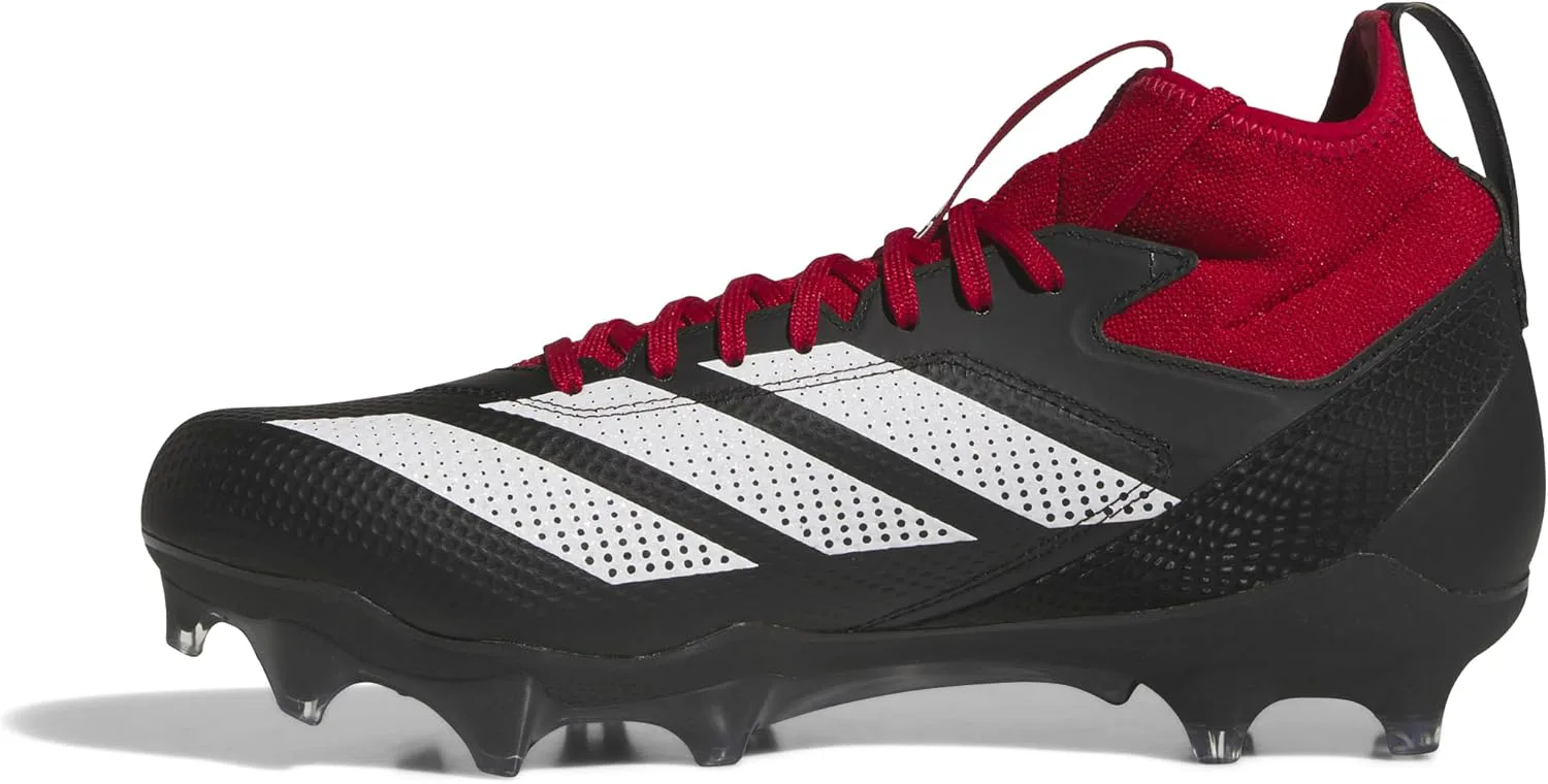 Футбольные бутсы Adidas Adizero Impact для взрослых, унисекс, черный/белый/красный — фото 4