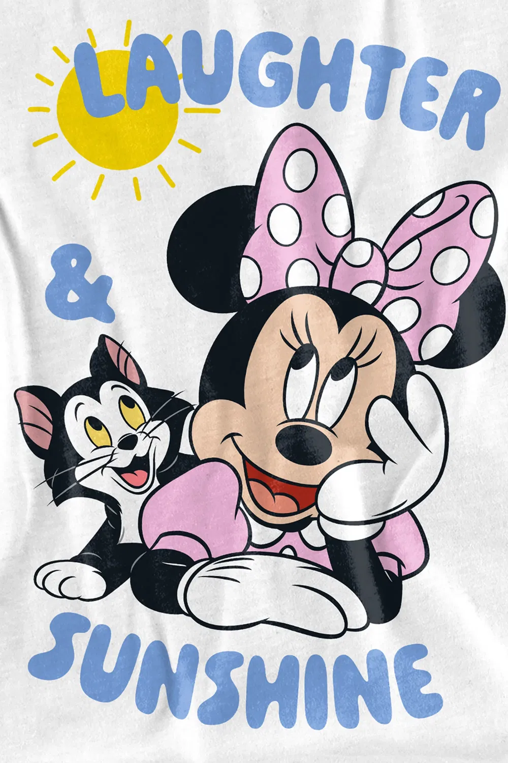 Футболка детская с принтом Minnie And Figaro Disney, белый — фото 2