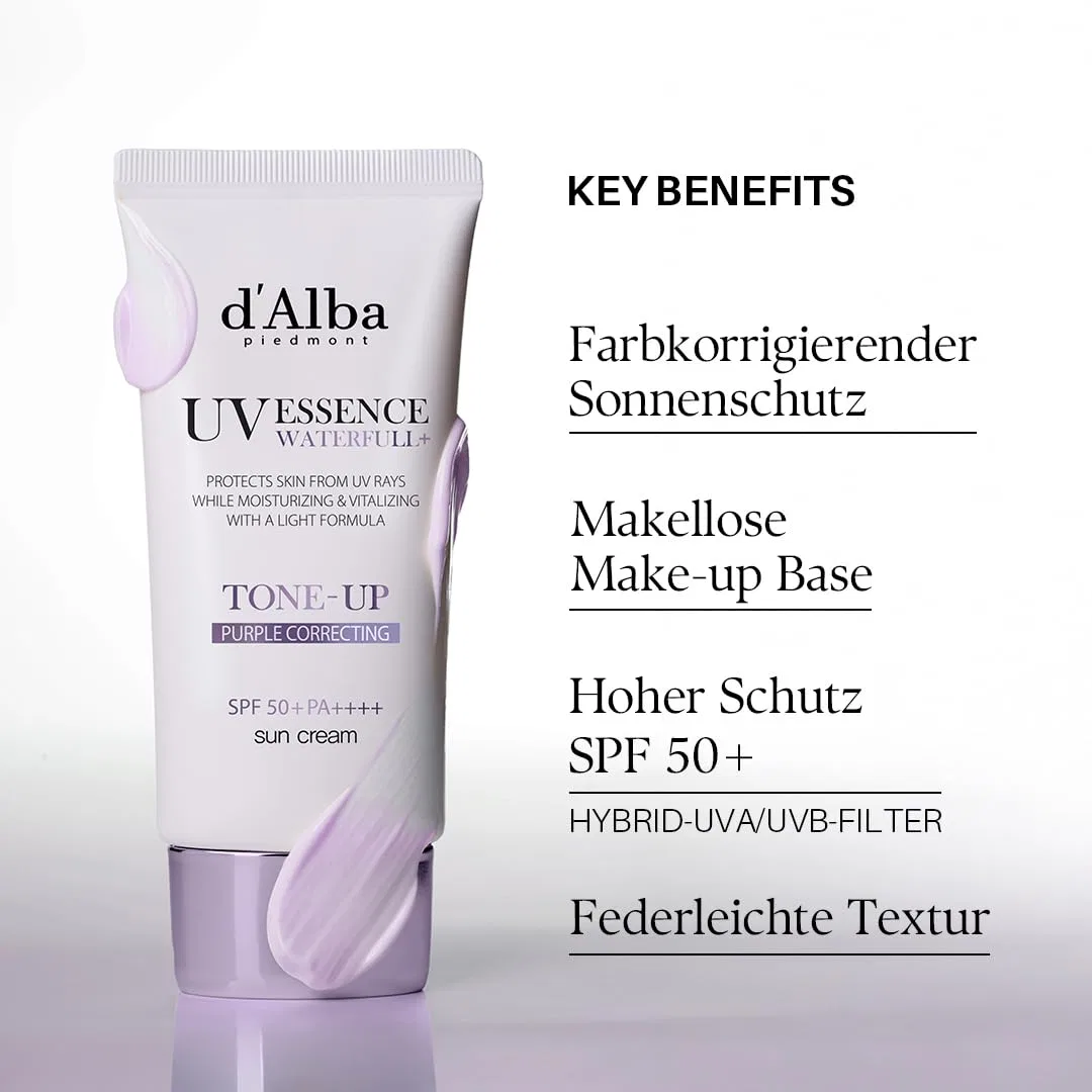 Солнцезащитный крем d'Alba Italian White Truffle Waterfull Purple Tone-up Sunscreen SPF 50+ PA++++, 50 мл D'Alba Piedmont — фото 4