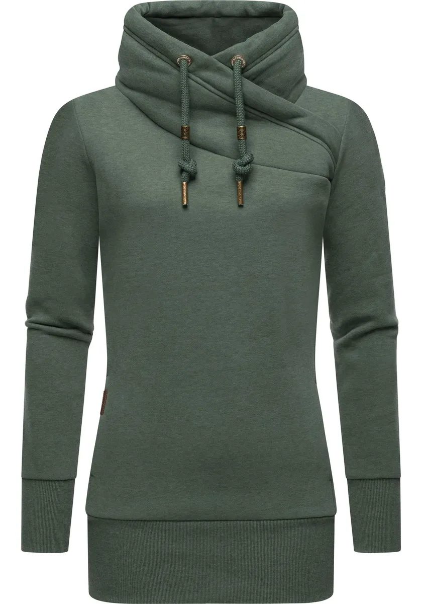 

Толстовка Ragwear "Neska", модный свитер с длинными рукавами и высоким воротником, зеленый