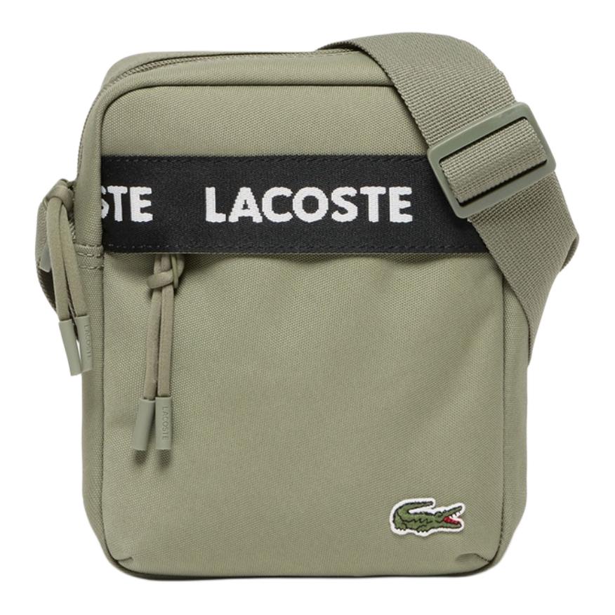 

LACOSTE Полиэстеровый кроссбоди через плечо мужская зеленая, Green