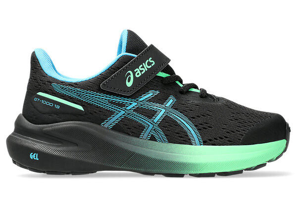 Кроссовки gt-1000 13 'black digital aqua' Asics, черный — фото 2