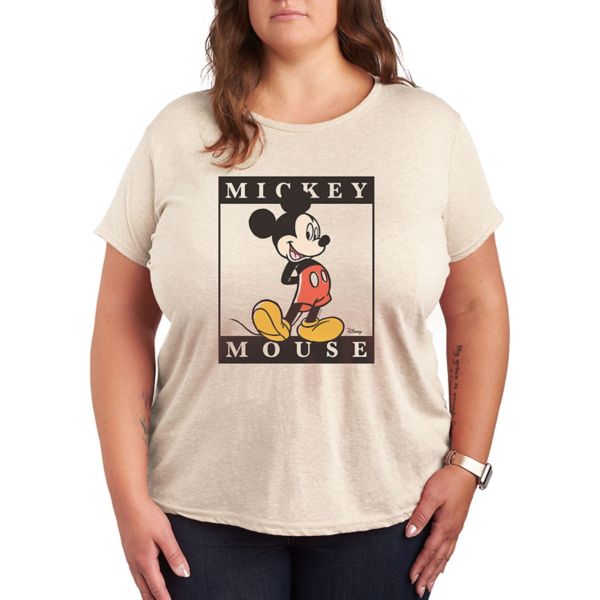 

Футболка с принтом Mickey Mouse Plus Type Block Disney, бежевый