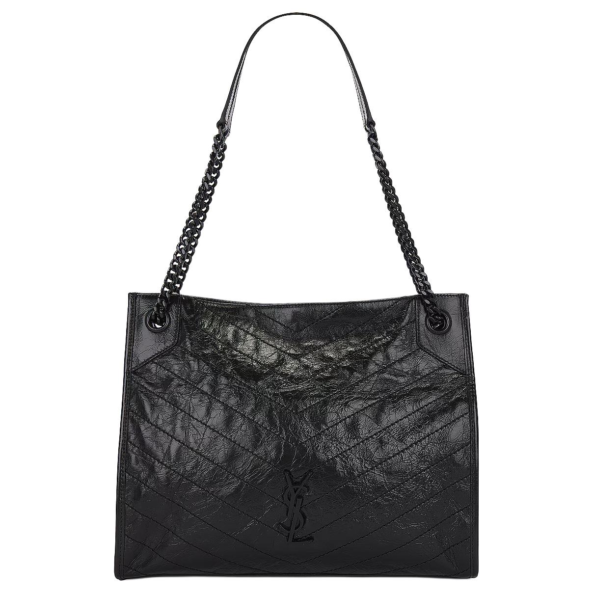 

SAINT LAURENT Сумка-тоут из вощеной кожи