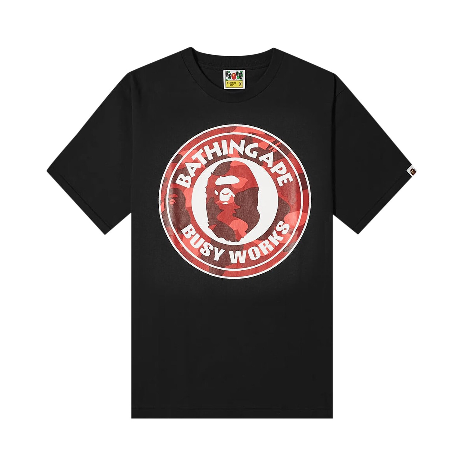 

Футболка BAPE Color Camo A Busy Works, цвет черный/красный