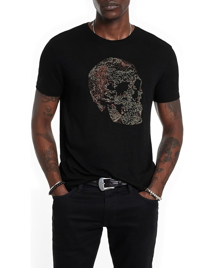 

Футболка John Varvatos Embroidered Skull Tee KG6815R24, черный