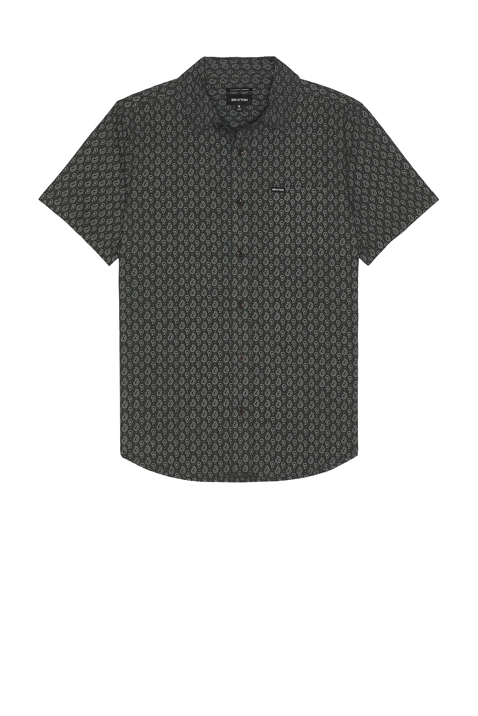 

Короткая рубашка с принтом "Charter" Brixton, washed black & paisley