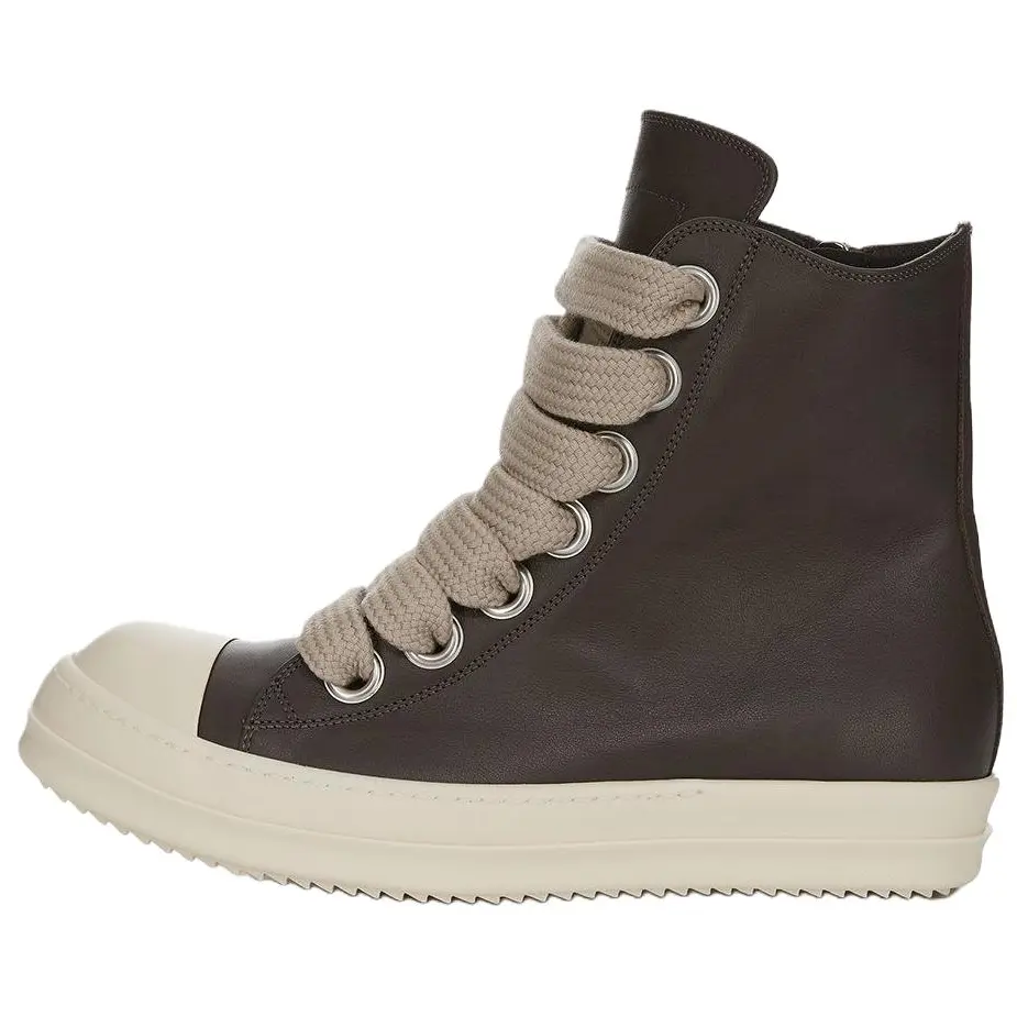 

RICK OWENS Кроссовки RO Jumbo Laces High Top для скейтбординга мужские светло-серые