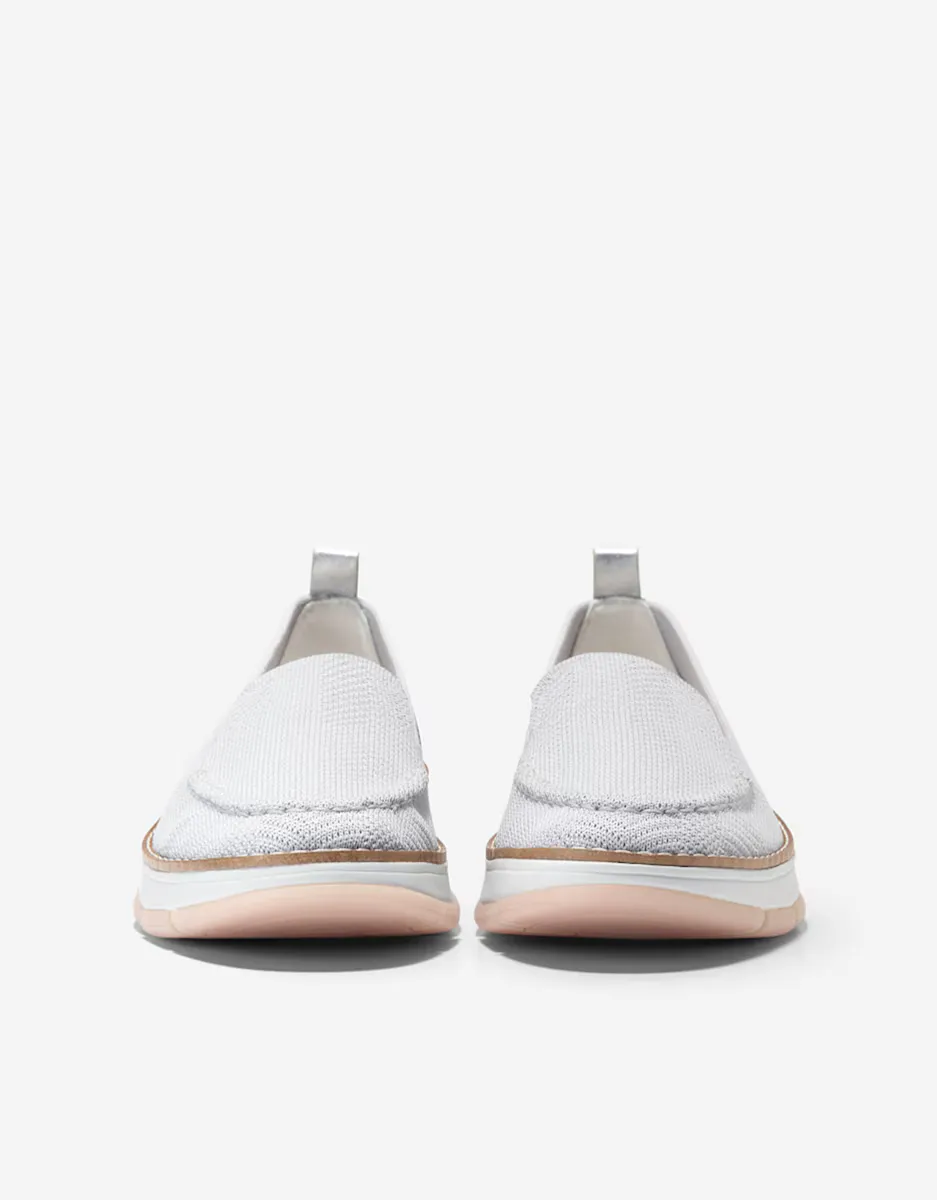 Женские мокасины из ткани Stitchlite Cole Haan, серебряный — фото 2