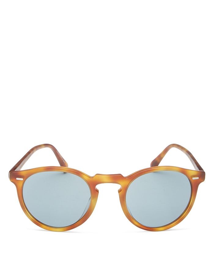 

Круглые солнцезащитные очки Oliver Peoples Gregory Peck, 50 мм, коричневый