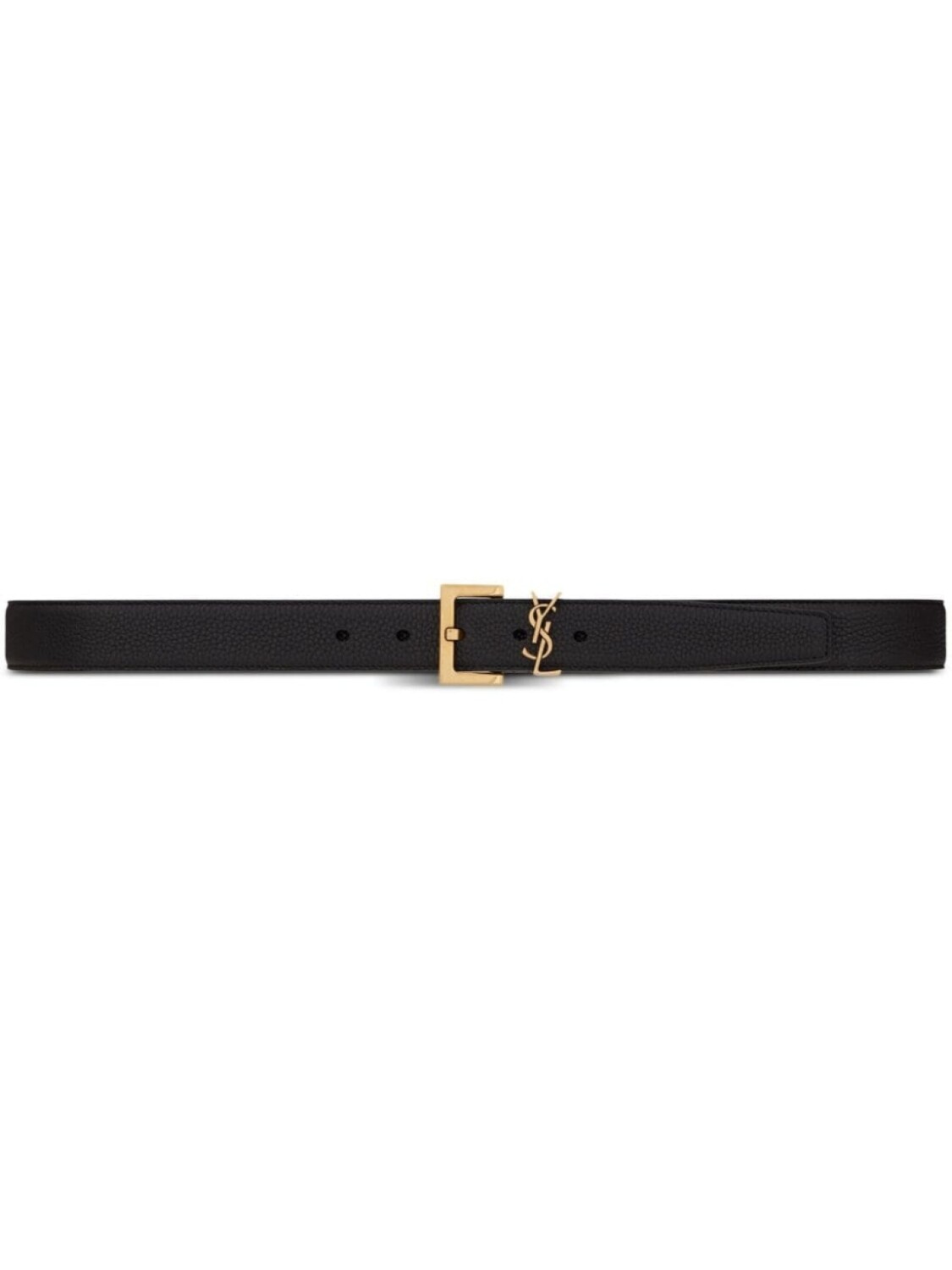 

Saint Laurent ремень с пряжкой-логотипом YSL, черный