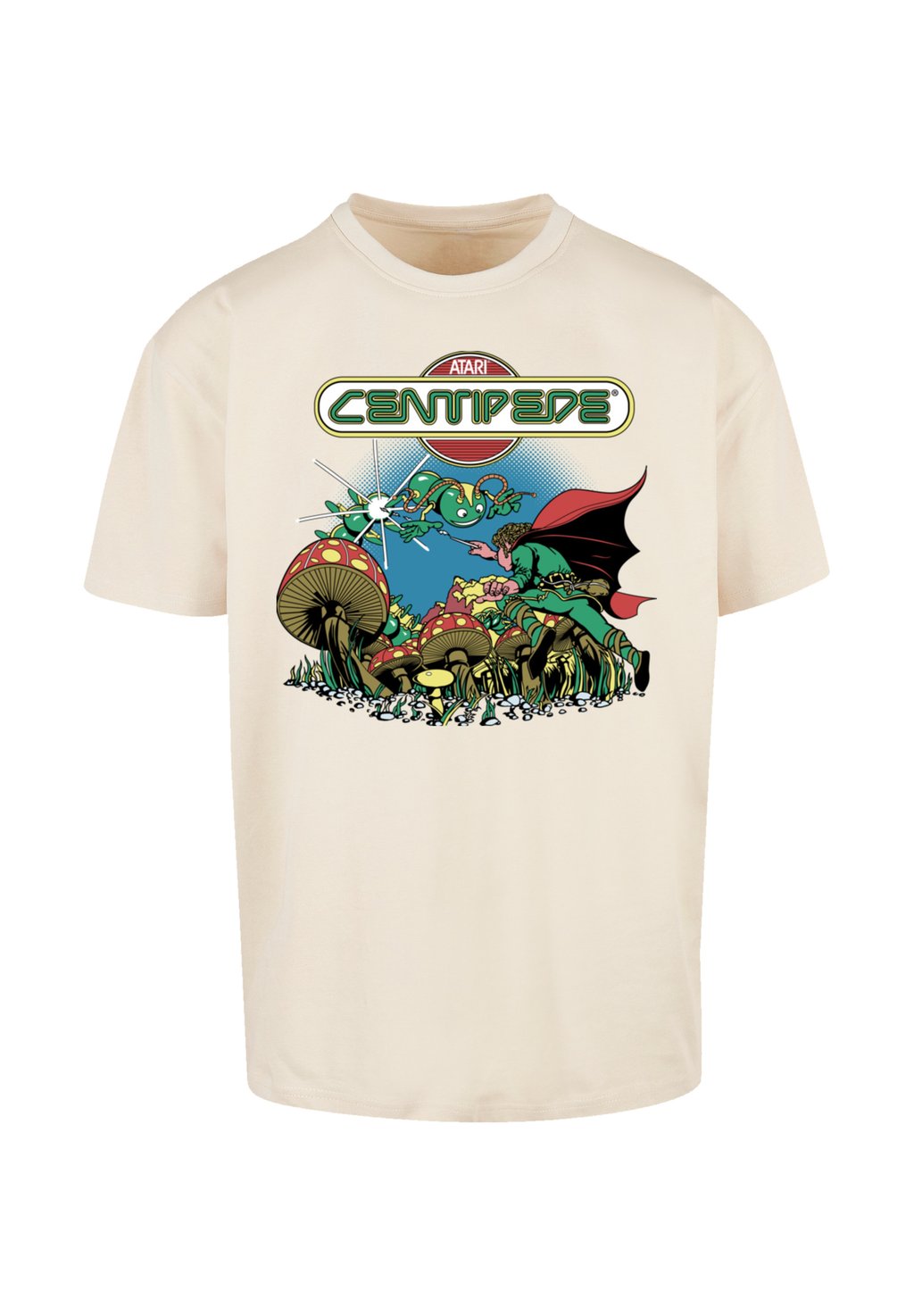 

Футболка с принтом CENTIPEDE ATARI RETRO GAMING F4NT4STIC, песочный
