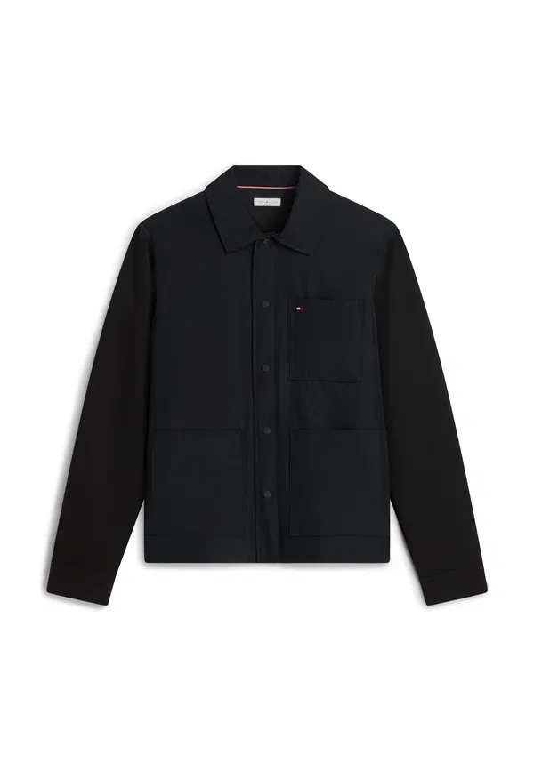 Куртка Tommy Hilfiger Ess mix media chore jacket summer jacket, черный — фото 4