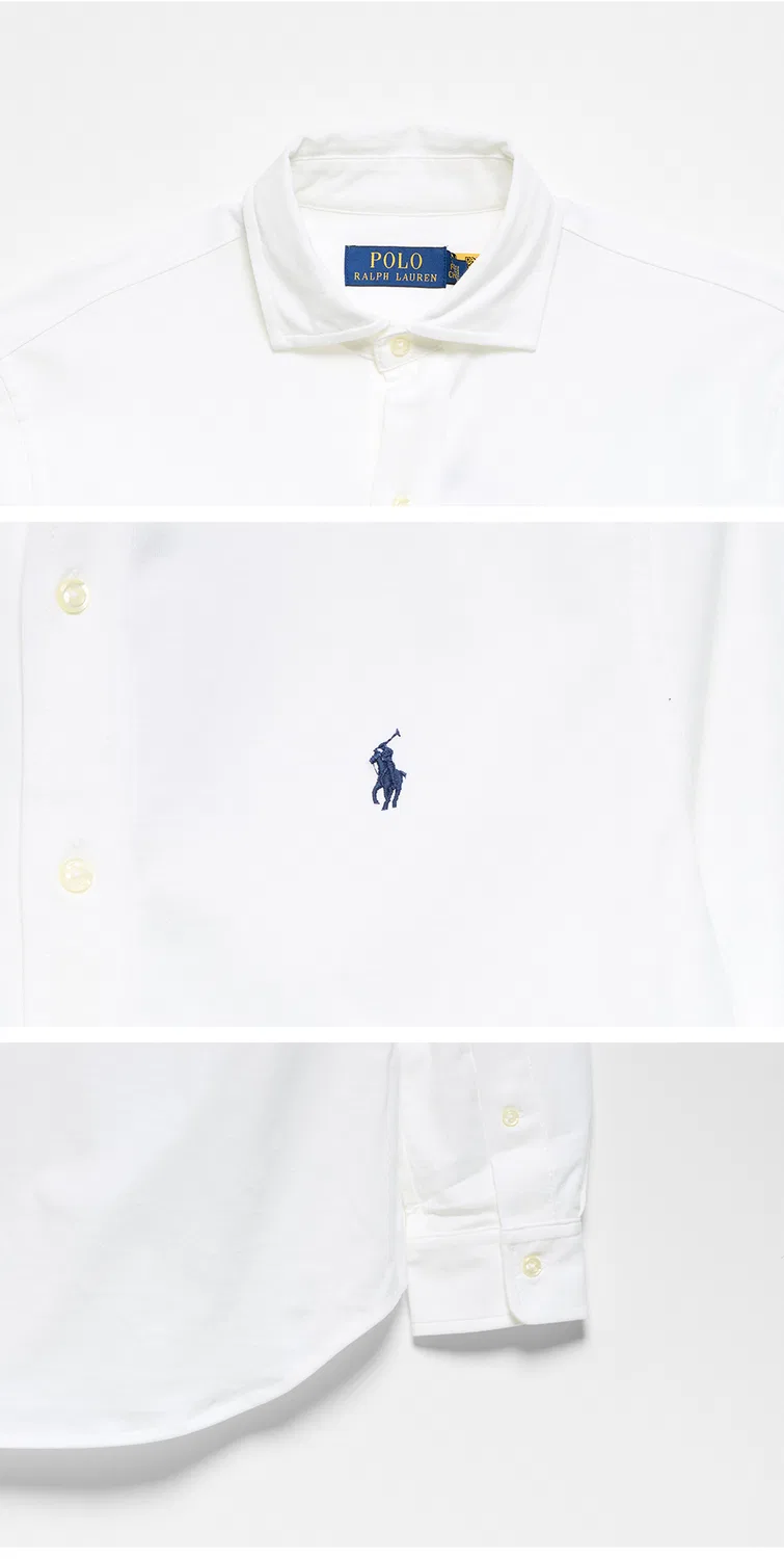 Женская рубашка с отложным воротником белого цвета от Polo Ralph Lauren — фото 4