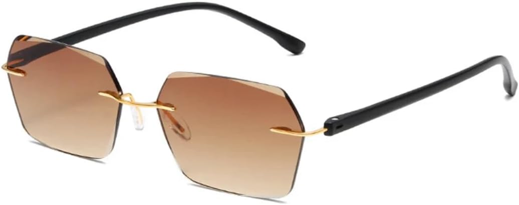 

Солнцезащитные очки с защитой от УФ-излучения UV400 | Цветные линзы, без оправы, в стиле панк | Для женщин и мужчин, для занятий спортом на открытом воздухе и вождения QWBSER, 4