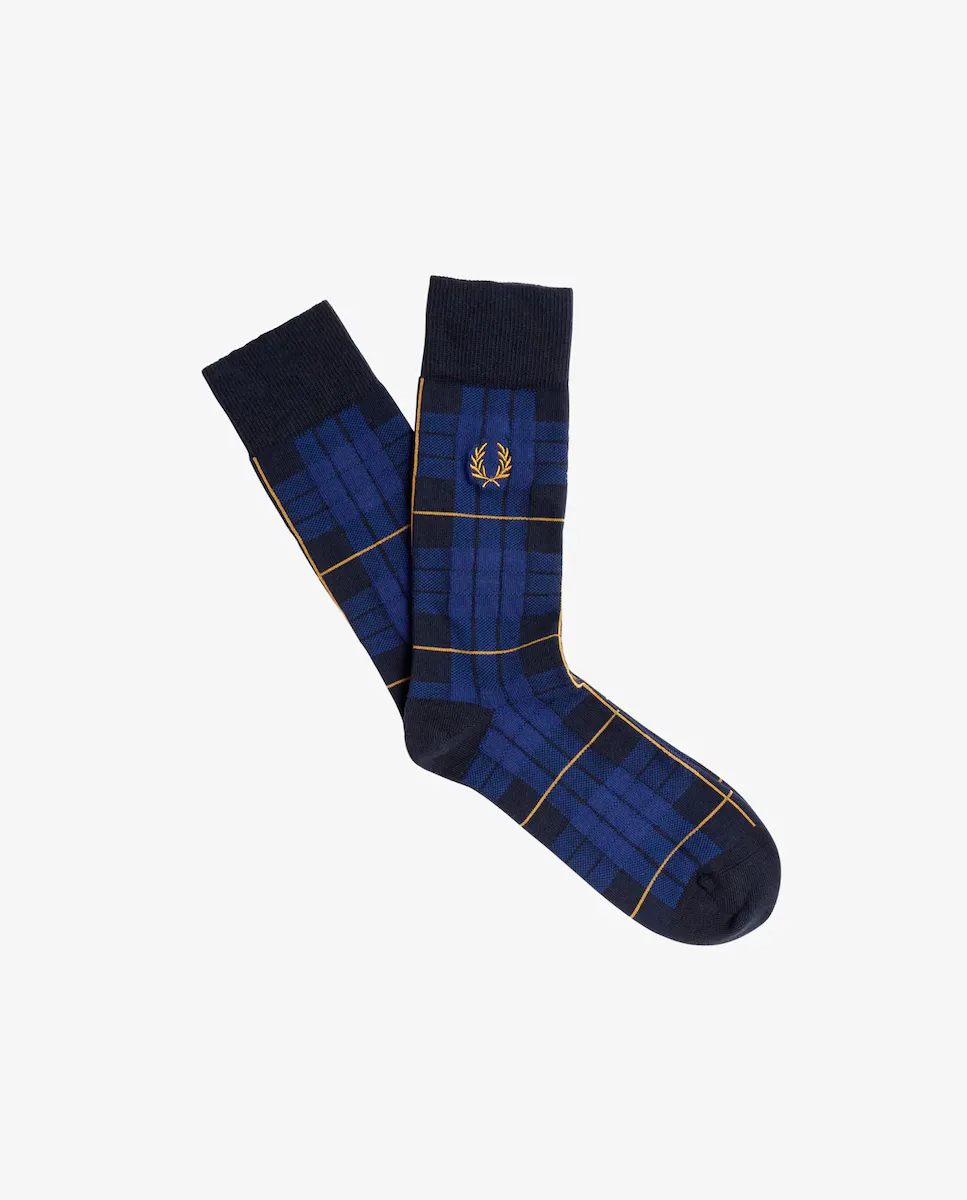 

Мужские высокие носки с логотипом Fred Perry, синий