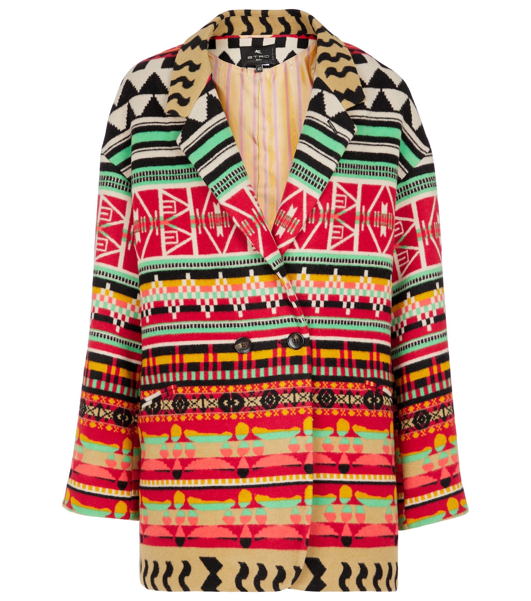 

Жаккардовый пиджак из смесовой шерсти Etro, Rosso