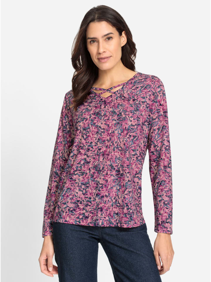 

Рубашка с принтом в темно-синем и меланжевом цветах WITT WEIDEN