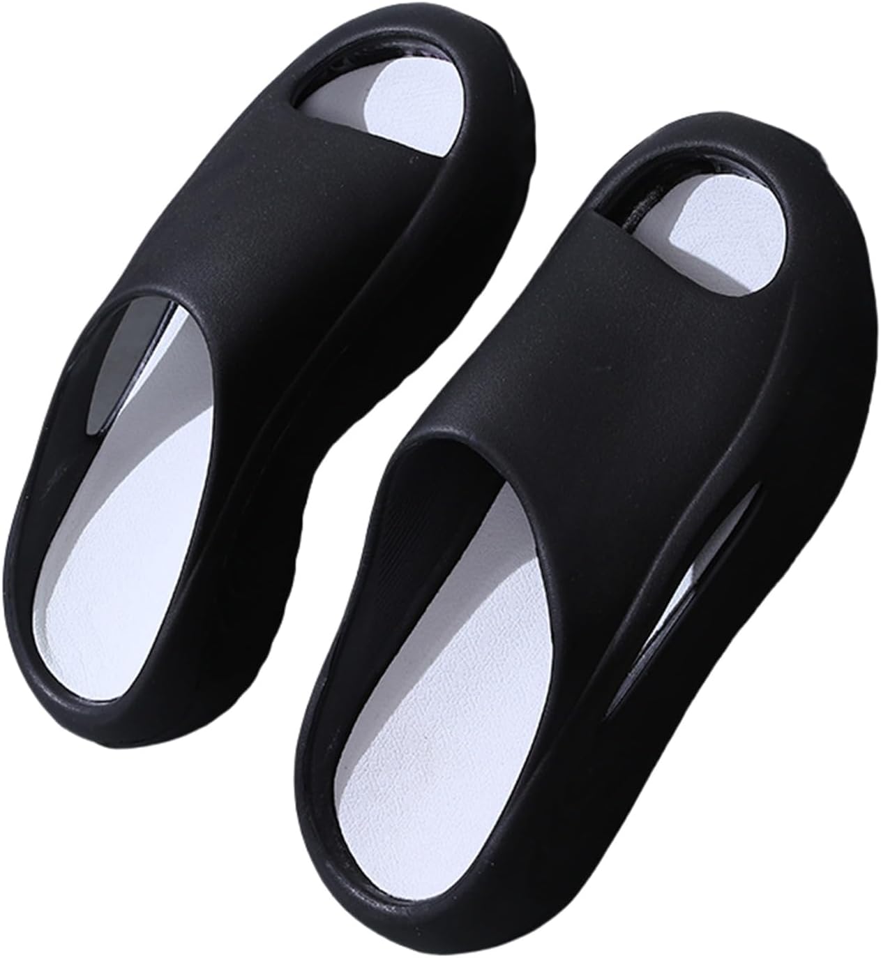 

Мужские шлепанцы с мягкой толстой подошвой, открытым носком, легкие, для дома и улицы Generic, черный