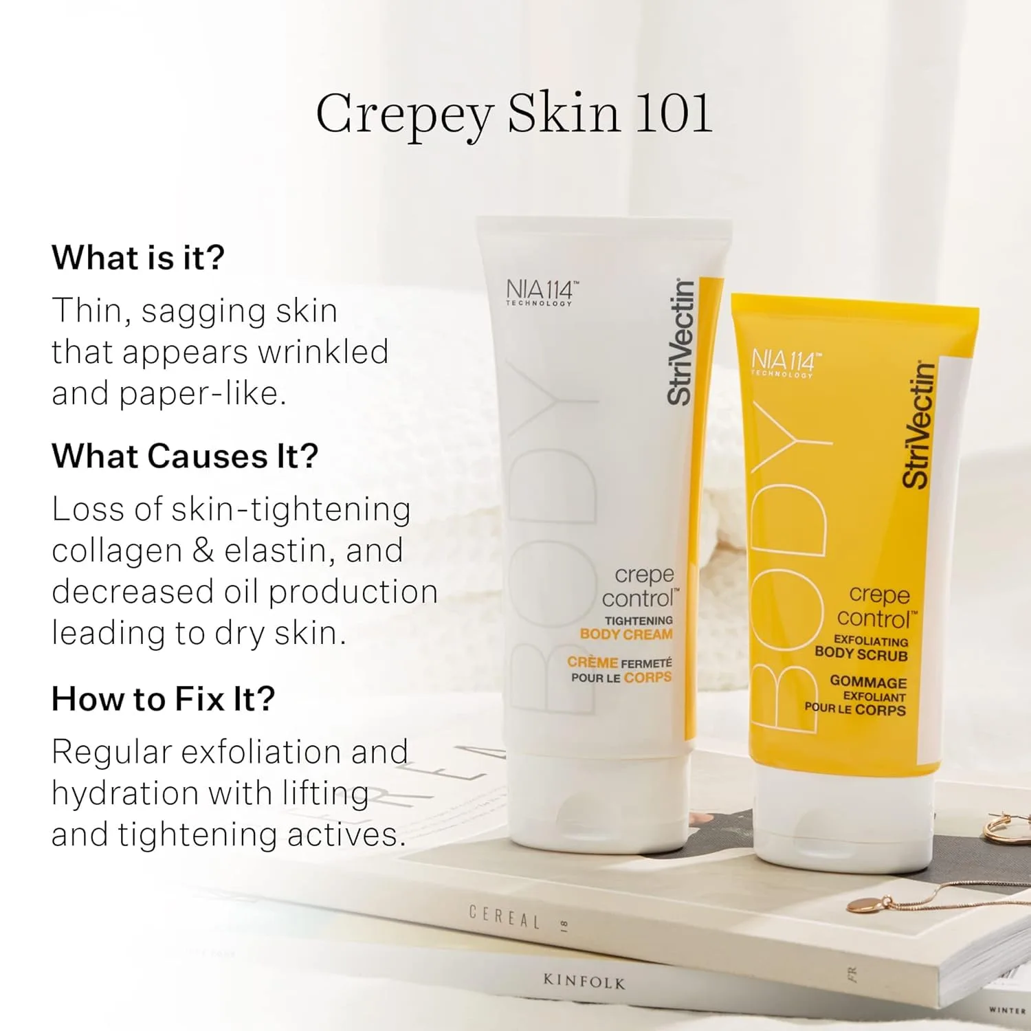 Крем для тела StriVectin Tighten & Lift Crepe Control, сыворотка для глаз Tighten & Lift Peptight 360 Degree Eye Serum и сыворотка для лица Tighten & Lift Peptight Face Lift Serum — фото 3