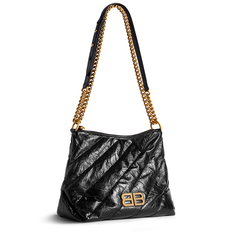 Сумка через плечо Balenciaga Crush Calfskin Small женская черная — фото 4