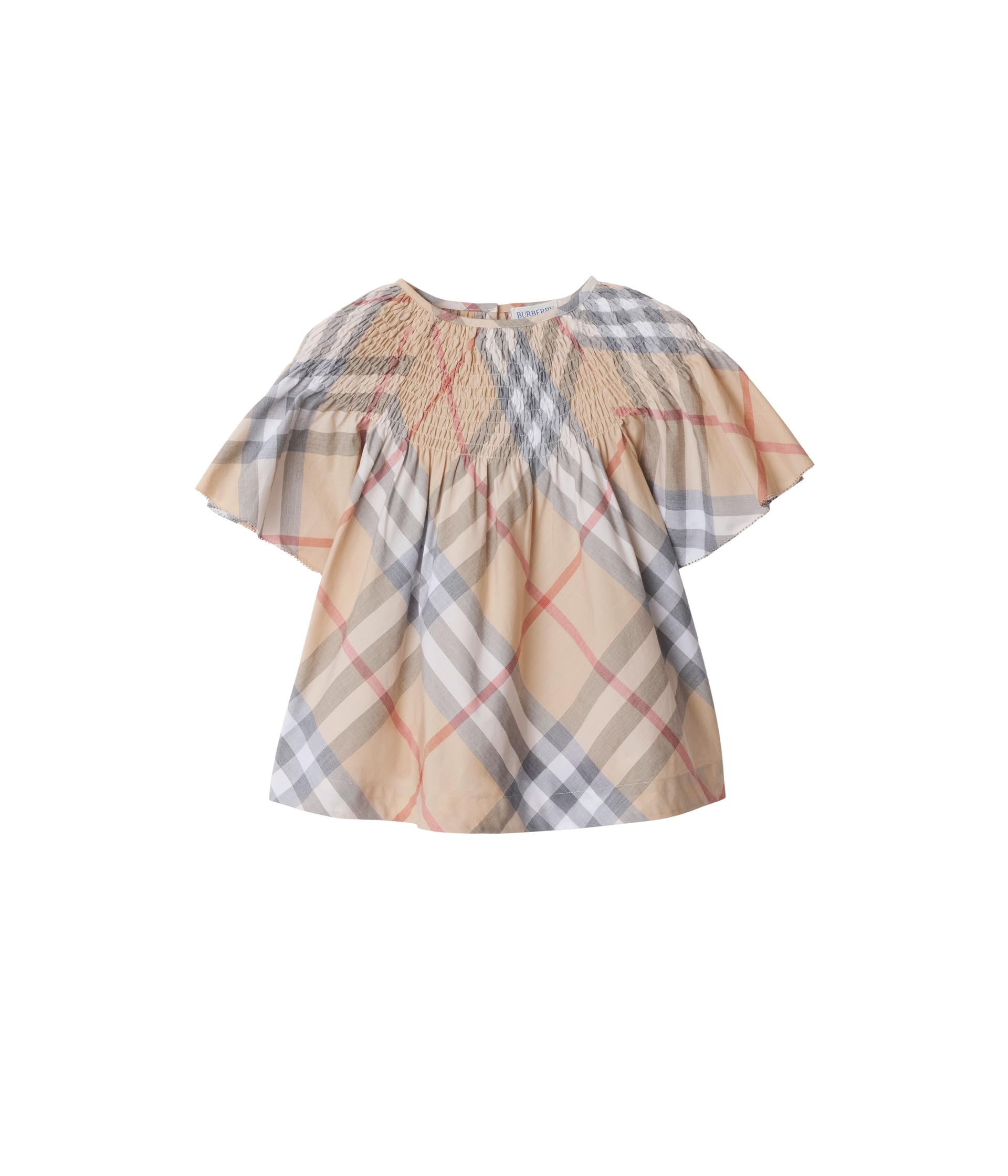 

Топ Burberry Kids Cali Check Top, цвет Pale Stone IP Check