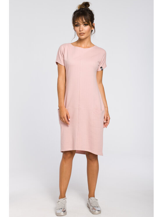 

Трикотажное платье regular fit Bewear, розовый
