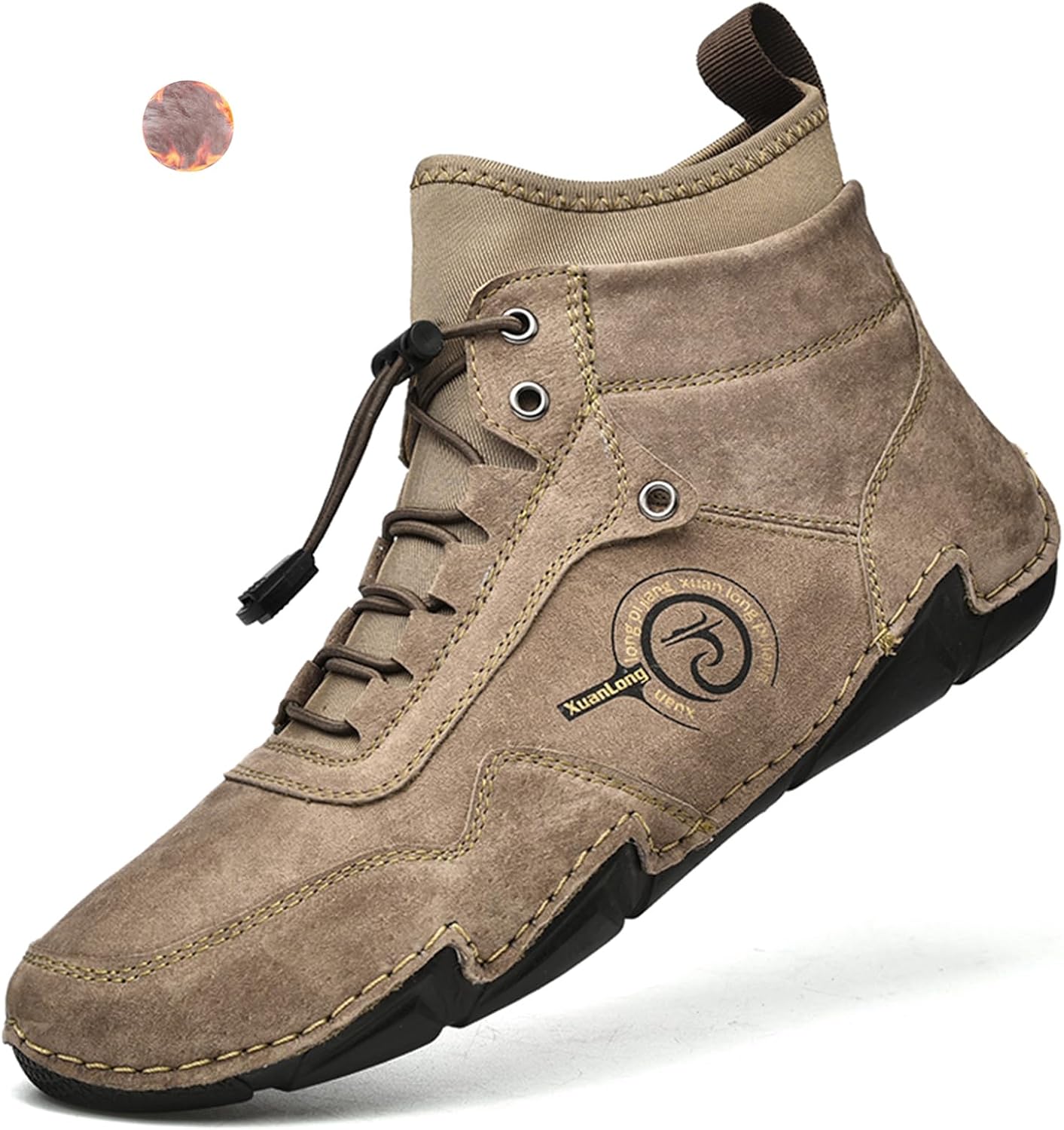 

Мужские замшевые повседневные ботинки Chukka от Lossarye, ручной работы, водонепроницаемые, с регулируемой посадкой, подошва против скольжения, высокие, удобные для прогулок, вождения и повседневной носки, хаки