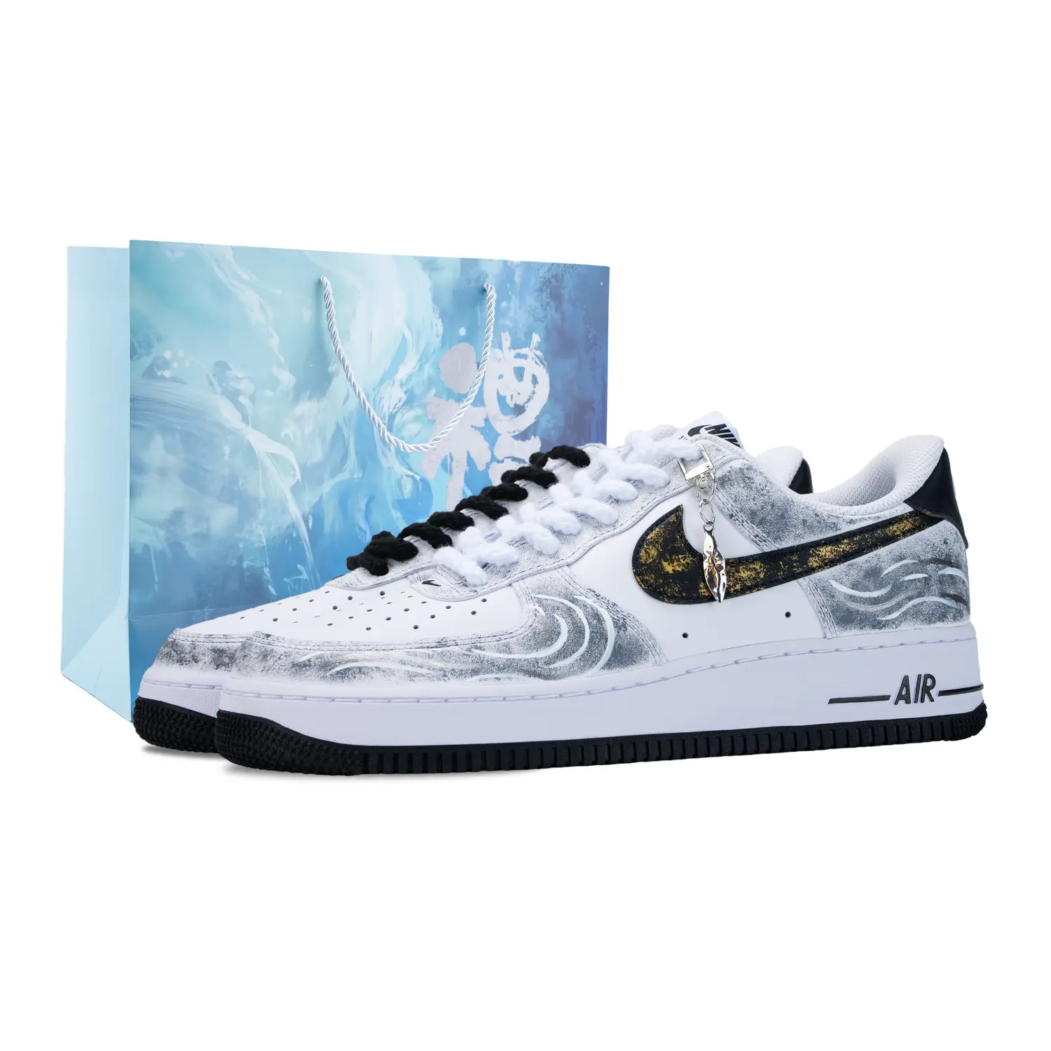 

Кроссовки Air Force 1 Homecoming Dreams, износостойкие, низкие, для скейтбординга, мужские, серо-золотые Nike, Gray Gold (Special Shopping Bag)