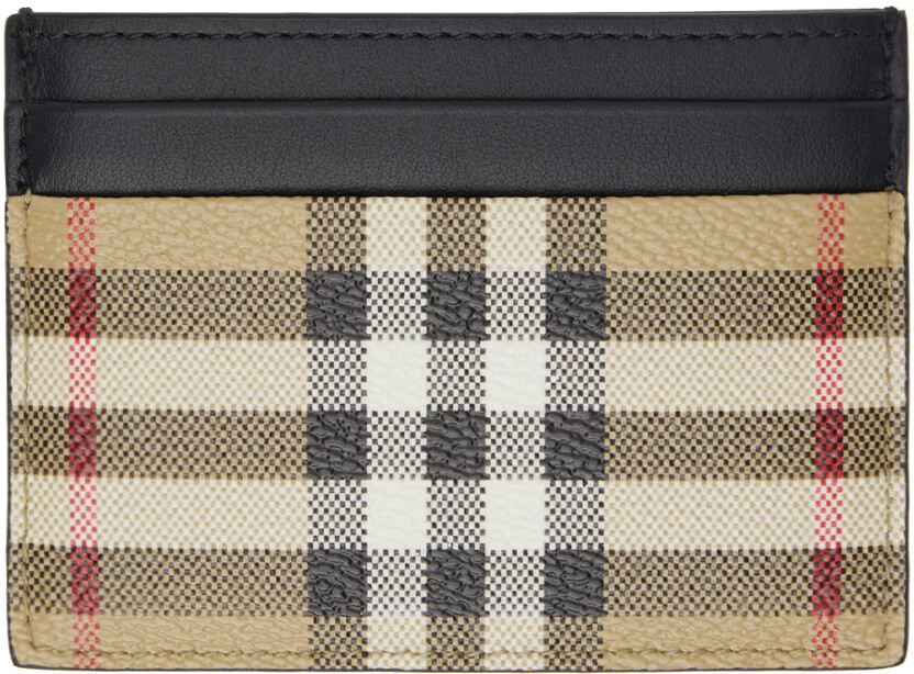 

Бежевый держатель для карт в клетку Burberry