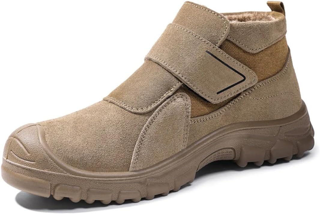 

Мужские защитные ботинки для сварки, против ожогов, защищающие от ударов и проколов, износостойкие индустриальные ботинки Generic, Brwonfur