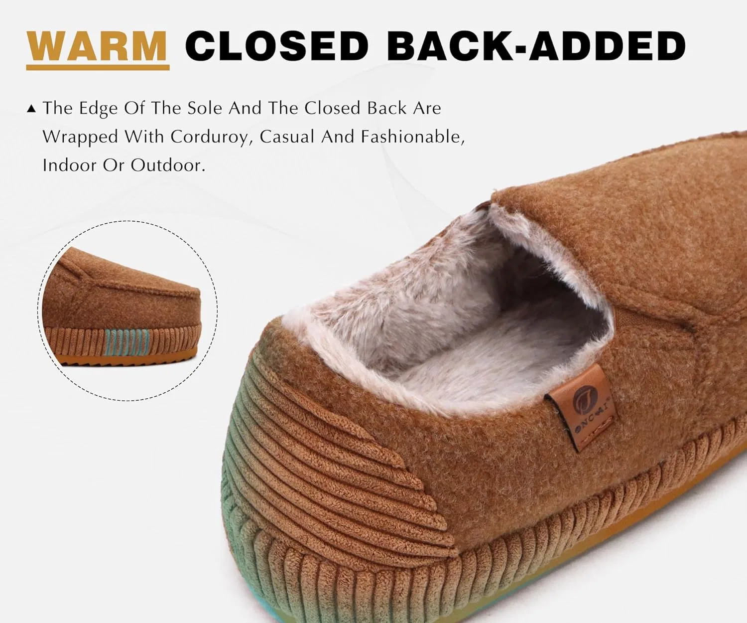 Тапочки с поддержкой стопы ONCAI, Moccasins Khaki — фото 3