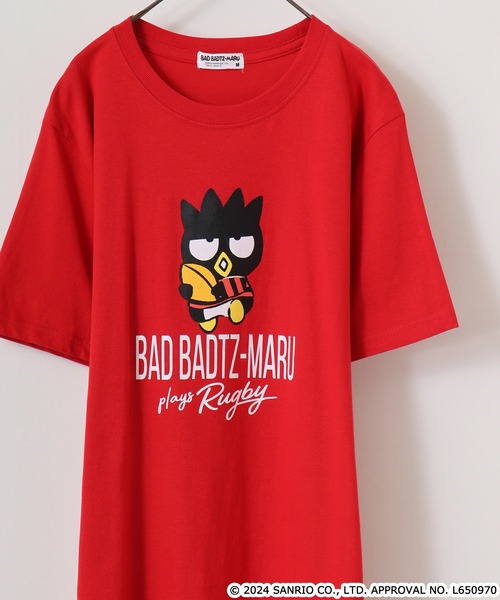 

Футболка с коротким рукавом, принт персонажи Sanrio, красный