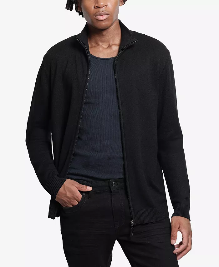 

Мужской свитер с молнией и воротником стойкой Xray, черный