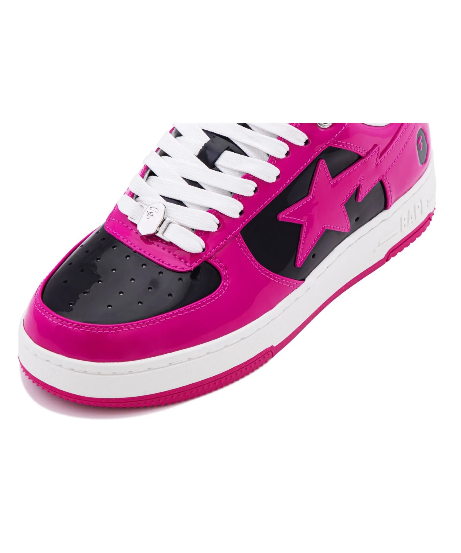 Мужские кроссовки из натуральной кожи BAPE STA #5-3 A BATHING APE розовые — фото 4