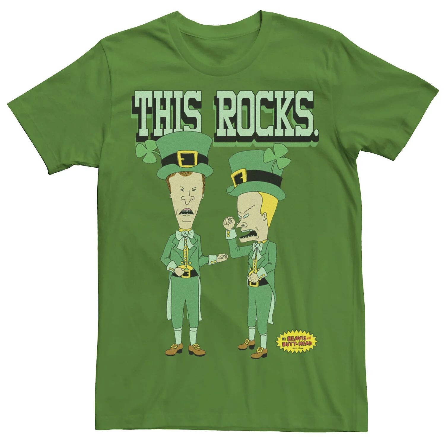 

Мужская футболка Beavis And Butthead This Rocks ко Дню Святого Патрика Licensed Character