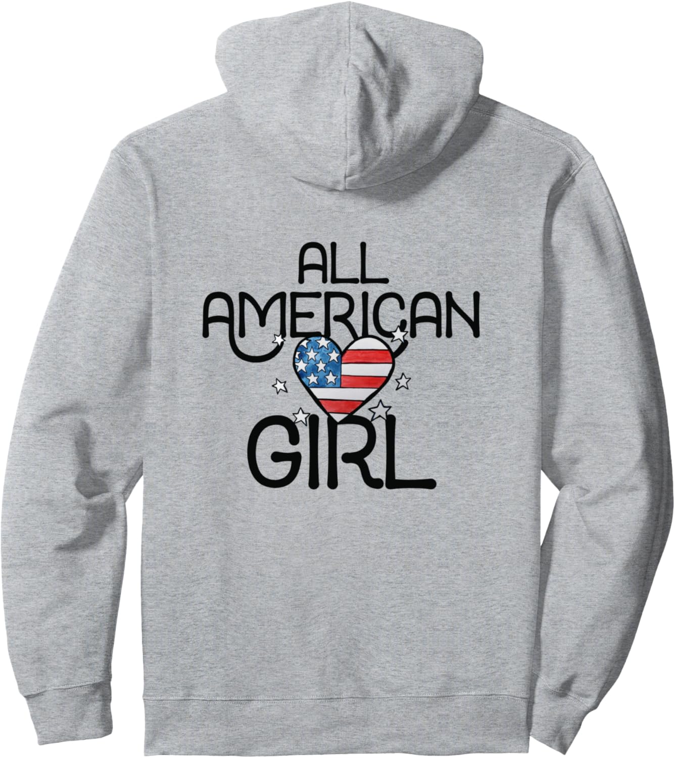 

Худи All American Girl USA Heart Stars Usa Snugg, серый