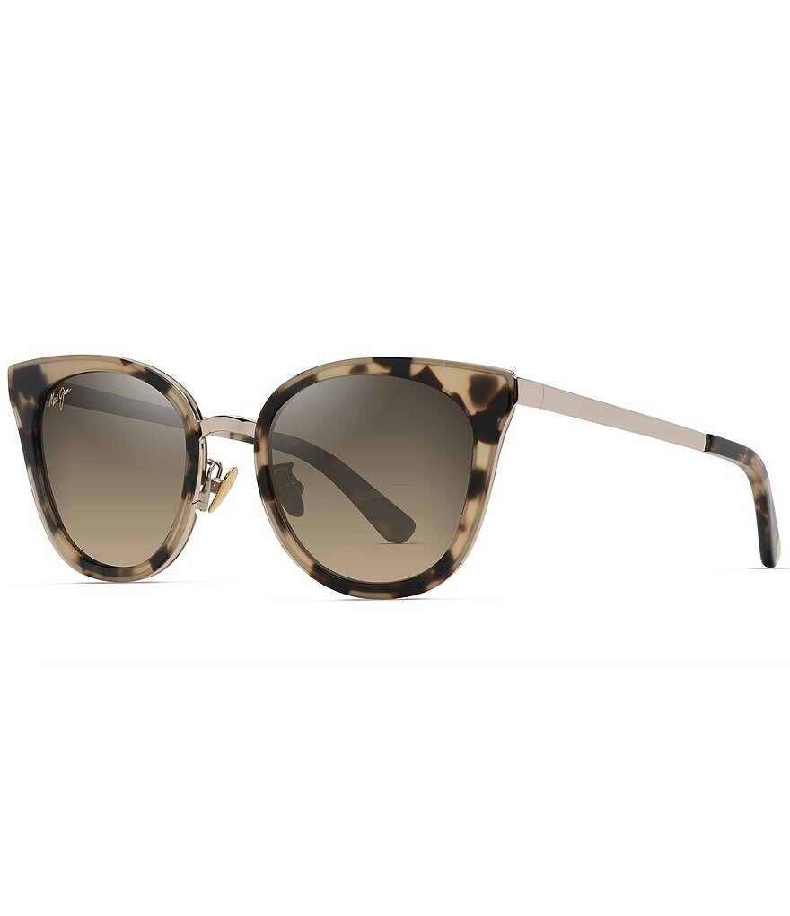 

Женские солнцезащитные очки Maui Jim с поляризационными кошачьими глазами Wood Rose, коричневый