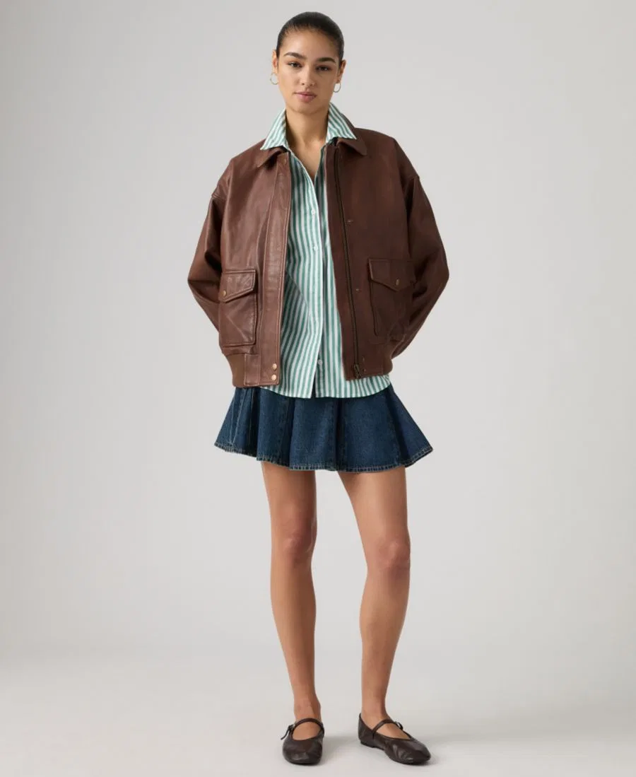Премиальная женская мини-юбка с годетами и завышенной талией Levi'S — фото 2