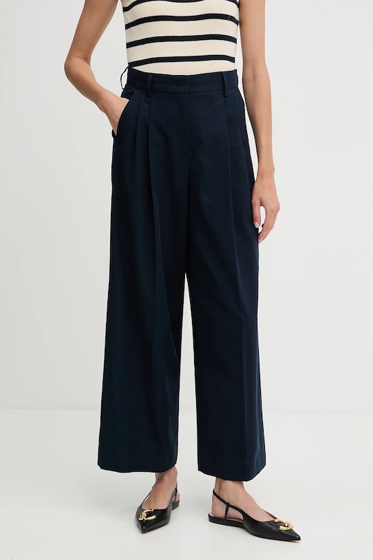 

Хлопковые брюки Vettura Weekend Max Mara, темно-синий