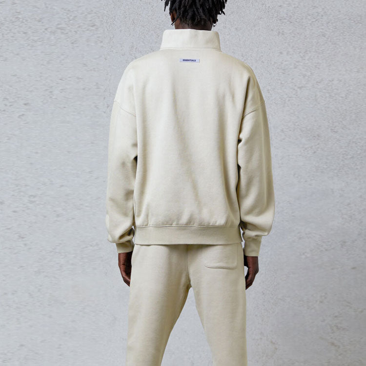 Спортивная толстовка Fear of God Essentials FW20 Half Zip Sweatshirt 'Cream' FOG-FW20-346, бежевый — фото 4