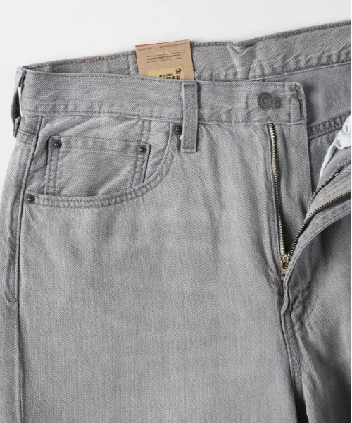 Унисекс прямые джинсы Levi's 565 с эффектом выцветания серые — фото 4