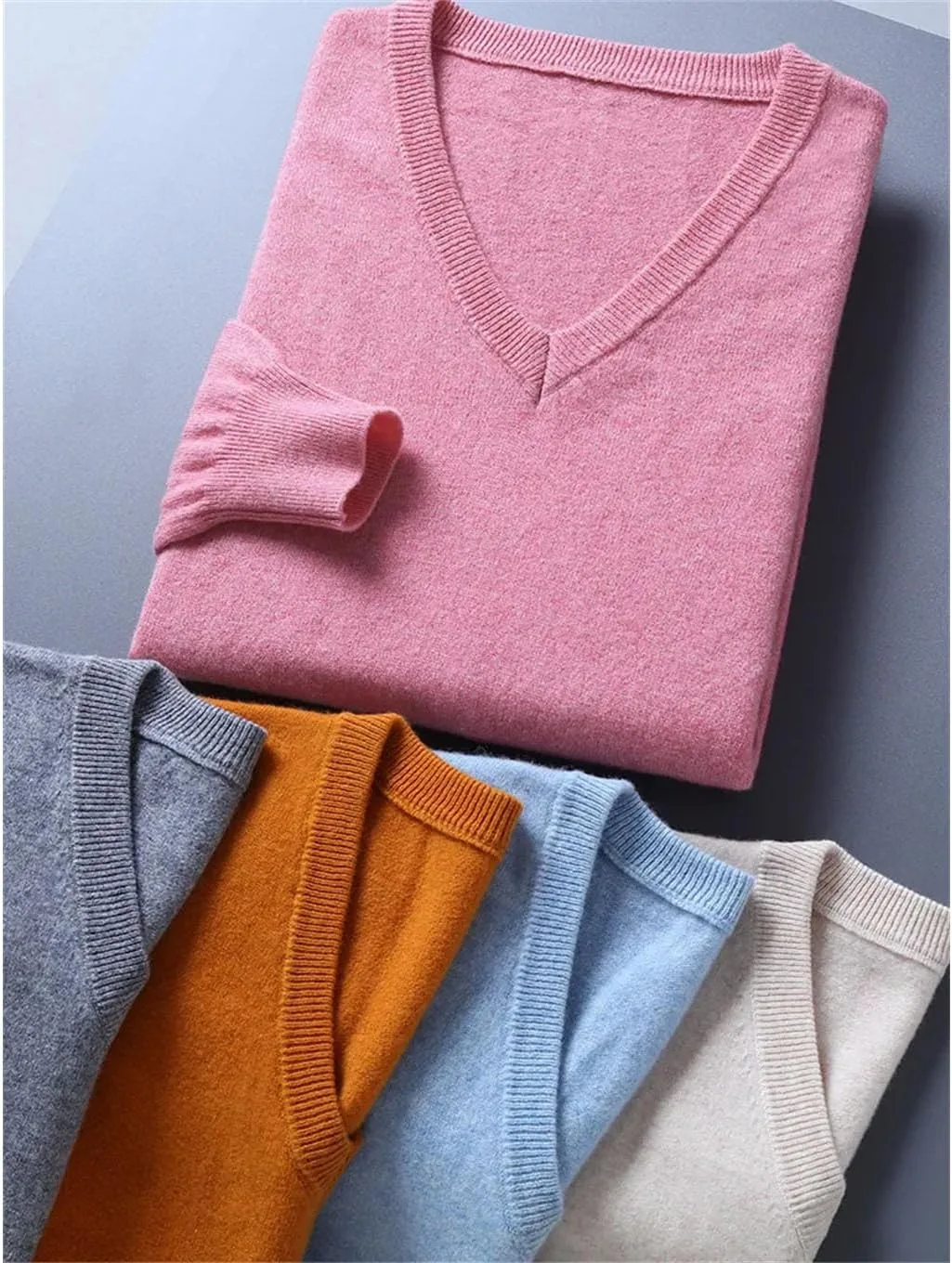Мужской свитер из кашемира V-Neck — фото 3