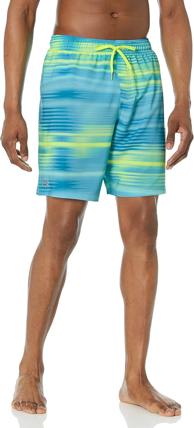 

Мужские шорты для плавания с электробордом Under Armour, затягивающиеся на шнурок и эластичный пояс сзади, быстросохнущие, Sp22 Fresco Blue