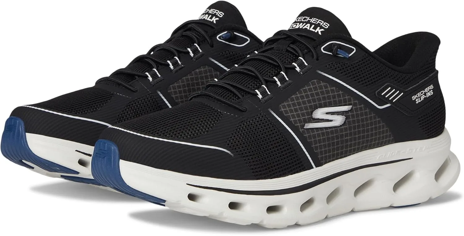 Мужские кроссовки Skechers Go Walk Glide Step 2.0 Zalor Hands Free, белый/черный — фото 2