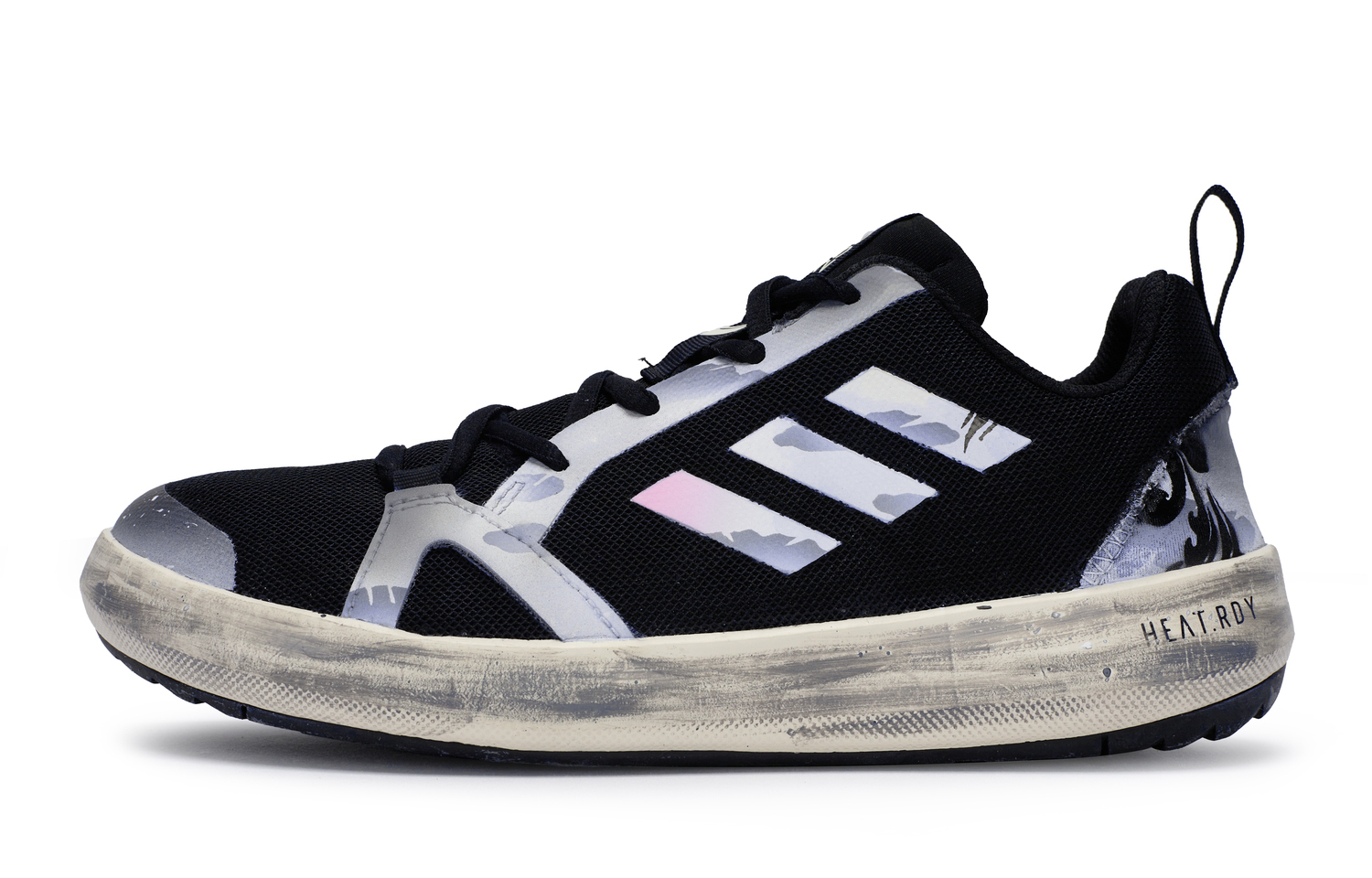 Adidas Террекс Боут мужские низкие уличные туфли черно-серые, цвет Black Gray — фото 3